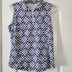 G Lifestyle Women's Sleeveless Golf Shirt With Logo, Size Large. ITEM 1125252GS
